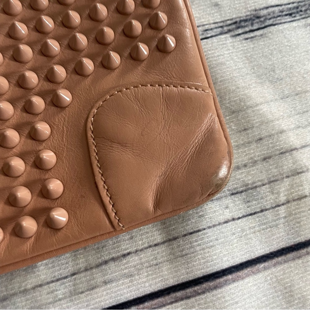 Christian Louboutin spiked clutch/ purse peach - Picture 7 of 15